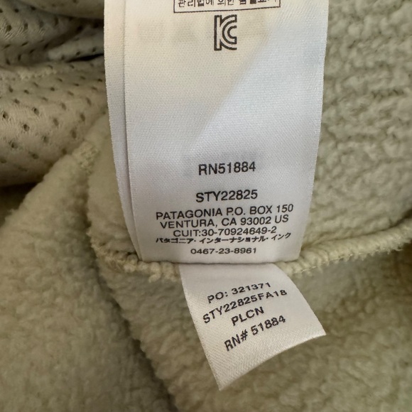 FLAWLESS Patagonia Retro Pile Vest Cream STY22825 Women’s Medium - Picture 6 of 6